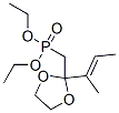 [[2-[(E)-1-Methyl-1-propenyl]-1,3-dioxolan-2-yl]methyl]phosphonic acid diethyl ester Struktur