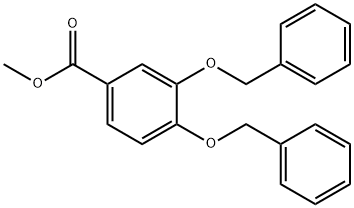 3,4-ビス(ベンジルオキシ)安息香酸メチル 化学構造式