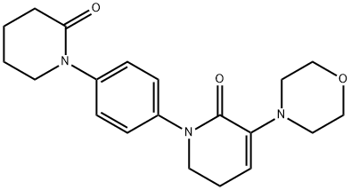 5,6-二氢-3-(4-吗啉基)-1-[4-(2-氧代-1-哌啶基)苯基]-2(1H)-吡啶酮,545445-44-1,结构式