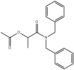 1-(dibenzylcarbamoyl)ethyl acetate Struktur