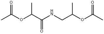 1-(2-acetyloxypropanoylamino)propan-2-yl acetate Struktur
