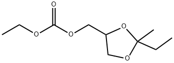Carbonic acid, ethyl (2-ethyl-2-methyl-1,3-dioxolan-4-yl)methyl ester (9CI) Structure