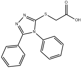 (4,5-二苯基-4H-[1,2,4]三唑-3-基硫基)-乙酸, 54559-45-4, 结构式