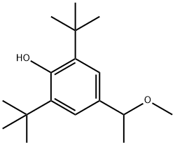 4-(1-methoxyethyl)-2,6-ditert-butyl-phenol Struktur