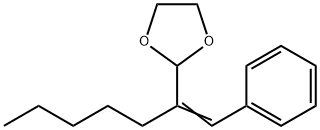 2-(1-phenylhept-1-en-2-yl)-1,3-dioxolane Struktur