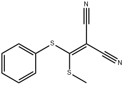 2-[(Methylthio)(phenylthio)methylene]malononitrile Struktur
