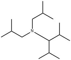 N,N-ジイソブチル-2,4-ジメチル-3-ペンタンアミン 化学構造式