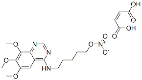 5-[(6,7,8-trimethoxyquinazolin-4-yl)amino]pentyl nitrate, maleate Structure