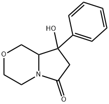 8-Hydroxy-8-phenyl-hexahydro-pyrrolo[2,1-c][1,4]oxazin-6-one 结构式