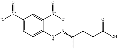 4-[(2,4-dinitrophenyl)hydrazinylidene]pentanoic acid Struktur
