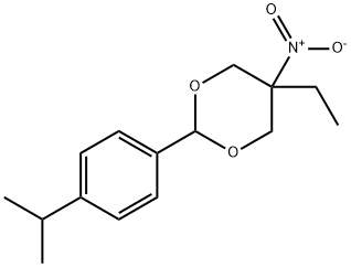 5-ethyl-5-nitro-2-(4-propan-2-ylphenyl)-1,3-dioxane Struktur