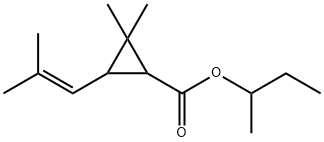 butan-2-yl 2,2-dimethyl-3-(2-methylprop-1-enyl)cyclopropane-1-carboxyl ate|