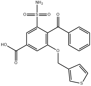 4-benzoyl-5-sulfamoyl-3-(3-thenyloxy)benzoic acid Structure