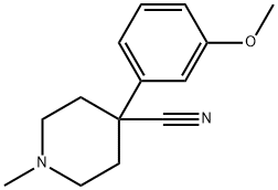 4-CYANO-4-(3-METHOXYPHENYL)-1-METHYLPIPERIDINE Struktur