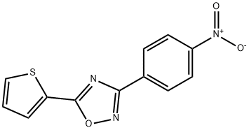 3-(4-Nitrophenyl)-5-(thiophen-2-yl)-1,2,4-oxadiazole Struktur