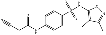 2-cyano-N-(4-{[(3,4-dimethylisoxazol-5-yl)amino]sulfonyl}phenyl)acetamide Struktur
