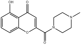 5-HYDROXY-2-(4-METHYL-PIPERAZINE-1-CARBONYL)-CHROMEN-4-ONE 结构式