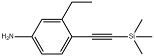 Benzenamine, 3-ethyl-4-[(trimethylsilyl)ethynyl]- (9CI) Structure