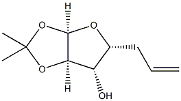 a-D-xylo-Hept-6-enofuranose, 5,6,7-trideoxy-1,2-O-(1-Methylethylidene)- Struktur