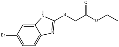 ethyl 2-[(5-bromo-3H-benzoimidazol-2-yl)sulfanyl]acetate 结构式
