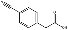 4-シアノフェニル酢酸 化学構造式