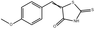 ジヒドロ-2-チオキソ-5-(4-メトキシベンジリデン)チアゾール-4(5H)-オン 化学構造式