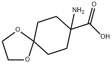 1-AMINO-4-OXOCYCLOHEXANECARBOXYLIC ACID ETHYLENE KETAL Structure