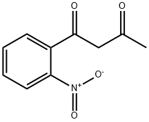 1-(2-ニトロフェニル)-1,3-ブタンジオン 化学構造式