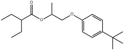 1-(4-tert-butylphenoxy)propan-2-yl 2-ethylbutanoate Struktur