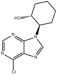 (1R,2R)-2-(6-chloropurin-9-yl)cyclohexan-1-ol 结构式