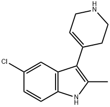 5-氯-2-甲基-3-(1,2,3,6-四氢-4-吡啶基)-1H-吲哚,54635-62-0,结构式