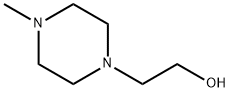 1-(2-ヒドロキシエチル)-4-メチルピペラジン 化学構造式