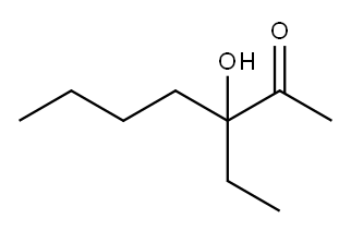 3-Ethyl-3-hydroxy-2-heptanone Struktur