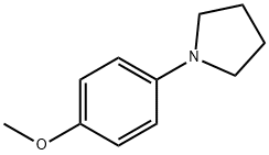 1-(4-メトキシフェニル)ピロリジン 化学構造式