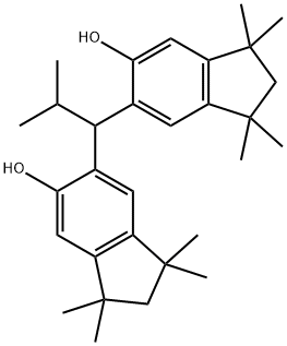6,6'-(2-methylpropylidene)bis[2,3-dihydro-1,1,3,3-tetramethyl-1H-inden-5-ol] Structure