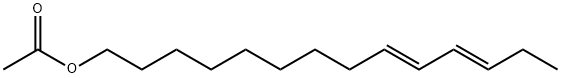 (9E,11E)-9,11-テトラデカジエン-1-オールアセタート 化学構造式