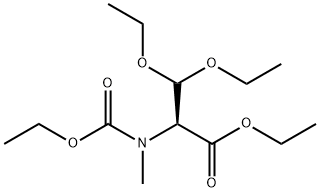 ethyl 3,3-diethoxy-2-(ethoxycarbonyl-methyl-amino)propanoate Struktur