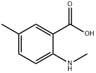 5-メチル-2-(メチルアミノ)安息香酸 化学構造式