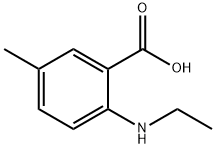 2-(エチルアミノ)-5-メチル安息香酸 化学構造式