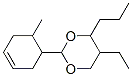 5-ethyl-2-(6-methyl-1-cyclohex-3-enyl)-4-propyl-1,3-dioxane Struktur