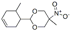 5-methyl-2-(6-methyl-1-cyclohex-3-enyl)-5-nitro-1,3-dioxane Struktur