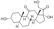 3α,17,21-トリヒドロキシ-5α-プレグナン-11,20-ジオン 化学構造式
