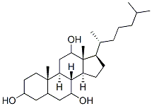 3,7,12-trihydroxycoprostane Struktur
