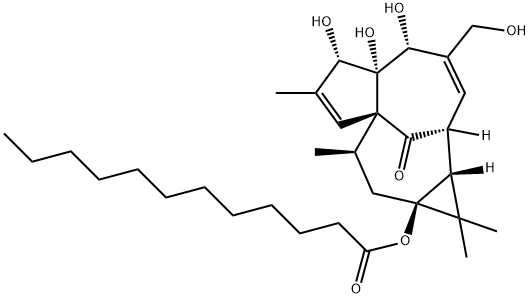 正十二烷酸巨大戟酯 结构式