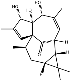 (1aR,10aα)-1a,2,5,5a,6,9,10,10a-オクタヒドロ-5β,5aβ,6β-トリヒドロキシ-1,1,4,7,9α-ペンタメチル-1H-2α,8aα-メタノシクロペンタ[a]シクロプロパ[e]シクロデセン-11-オン 化学構造式
