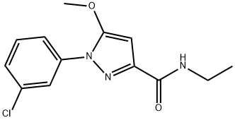 1-(3-Chlorophenyl)-N-ethyl-5-methoxy-1H-pyrazole-3-carboxamide Structure