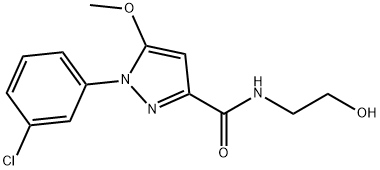 1-(3-Chlorophenyl)-N-(2-hydroxyethyl)-5-methoxy-1H-pyrazole-3-carboxamide Structure