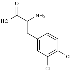 3,4-二氯苯丙氨酸 结构式