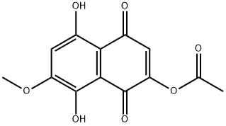 2-(Acetyloxy)-5,8-dihydroxy-7-methoxynaphthalene-1,4-dione Structure