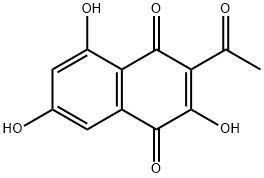 3-Acetyl-2,5,7-trihydroxynaphthalene-1,4-dione Structure